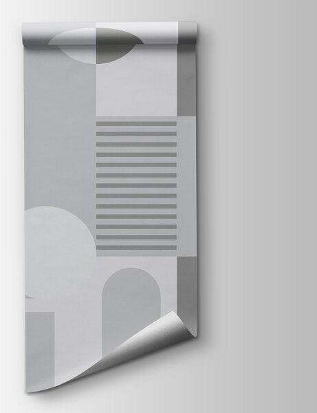Fototapeta Šedobílý geometrický vzor, Moderní fototapety, Populární fototapety, w02916 - Tapeko.co.cz