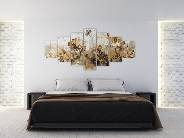 Obraz - Abstraktní květinová malba (210x100 cm)