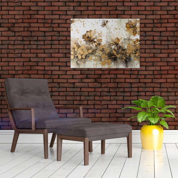 Obraz - Abstraktní květinová malba (70x50 cm)