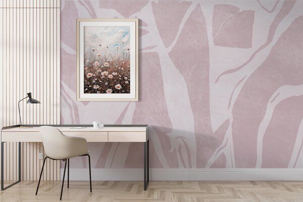 Fototapeta Růžový a bílý vzor, Designové fototapety na zeď, Populární fototapety, w02917v2 - Tapeko.co.cz