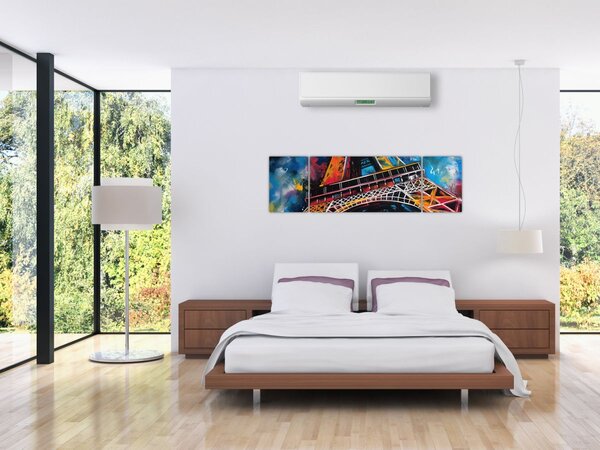 Obraz - Malba Eiffelovy věže II. (170x50 cm)
