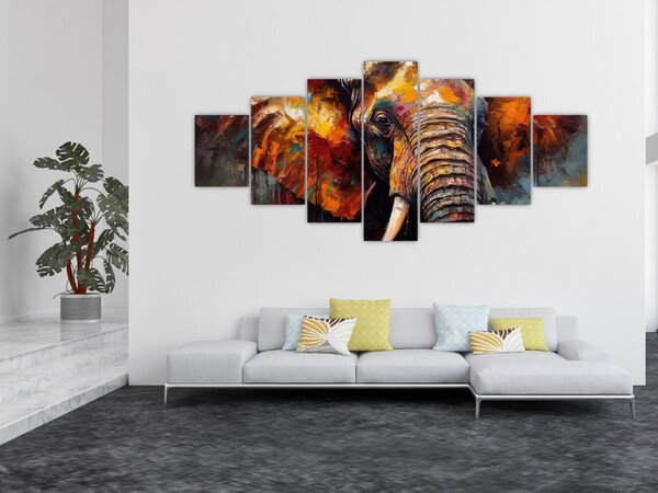 Obraz - Malba slona (210x100 cm)