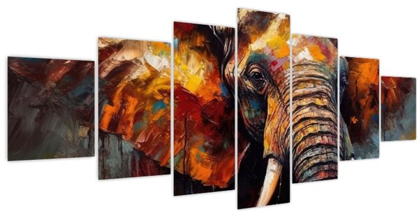 Obraz - Malba slona (210x100 cm)