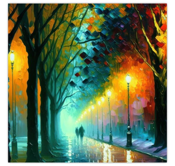 Obraz - Noční procházka (30x30 cm)