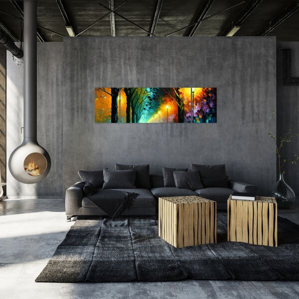 Obraz - Noční procházka (170x50 cm)