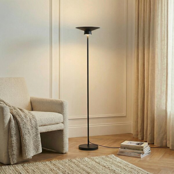 Stojací Lampa Lindby, Norvind, Černá, Jídelna, Kov, Moderní