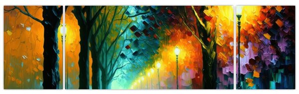 Obraz - Noční procházka (170x50 cm)