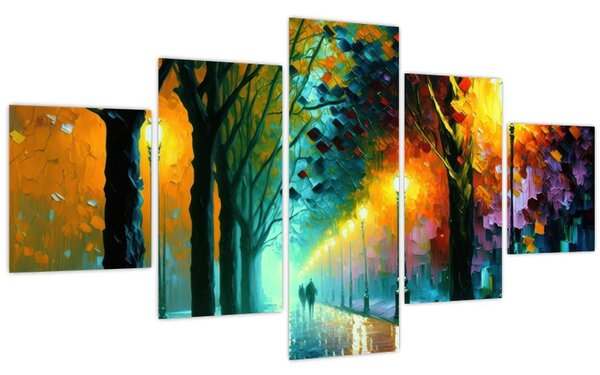 Obraz - Noční procházka (125x70 cm)