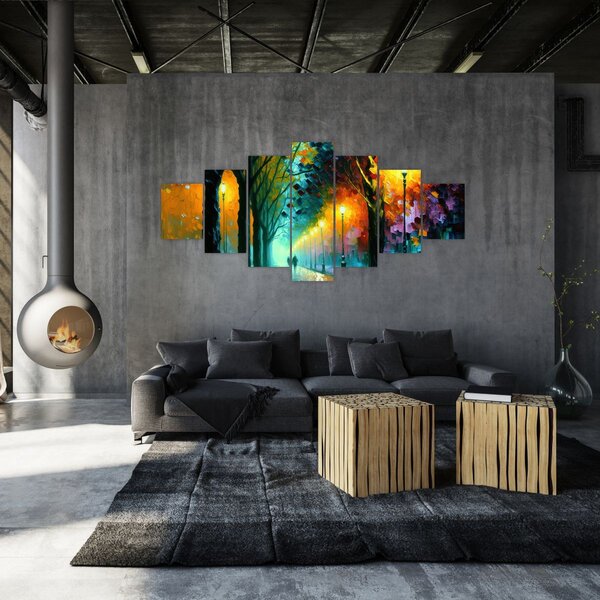 Obraz - Noční procházka (210x100 cm)