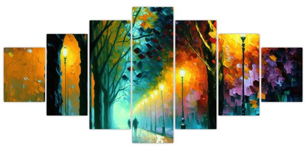 Obraz - Noční procházka (210x100 cm)