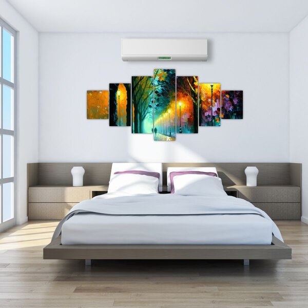 Obraz - Noční procházka (210x100 cm)