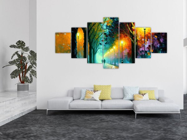 Obraz - Noční procházka (210x100 cm)