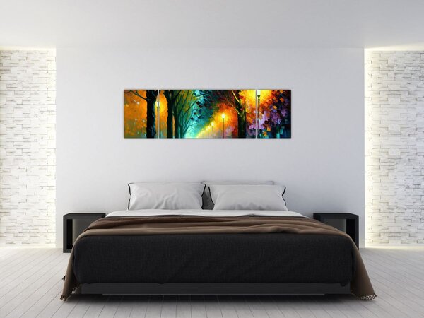 Obraz - Noční procházka (170x50 cm)