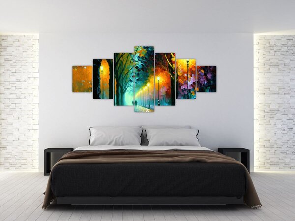 Obraz - Noční procházka (210x100 cm)