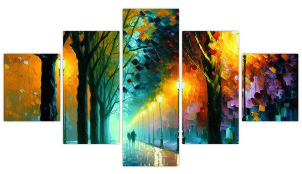 Obraz - Noční procházka (125x70 cm)