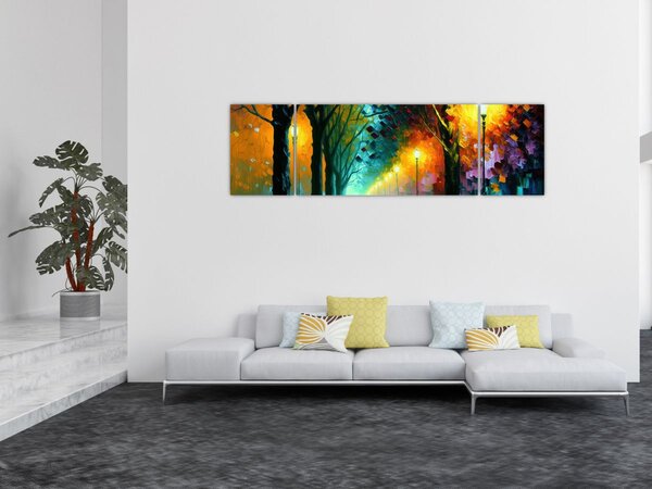 Obraz - Noční procházka (170x50 cm)