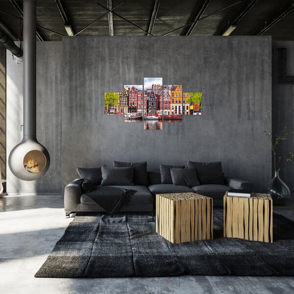 Obraz - Amsterdam, taneční domy (125x70 cm)
