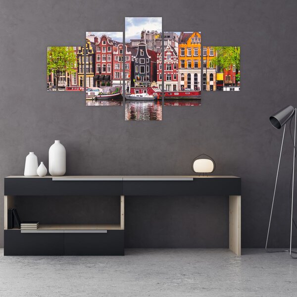 Obraz - Amsterdam, taneční domy (125x70 cm)