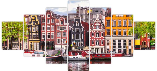 Obraz - Amsterdam, taneční domy (210x100 cm)