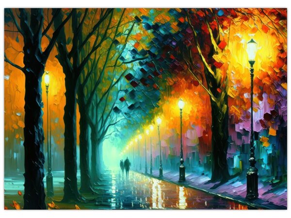 Obraz - Noční procházka (70x50 cm)