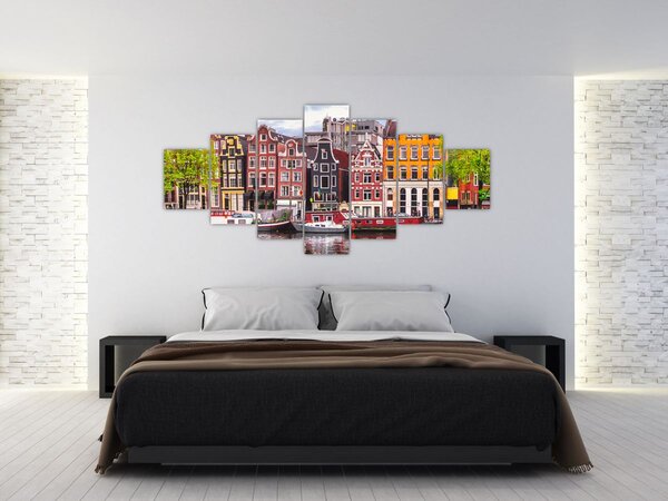 Obraz - Amsterdam, taneční domy (210x100 cm)