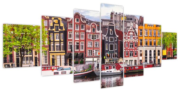 Obraz - Amsterdam, taneční domy (210x100 cm)