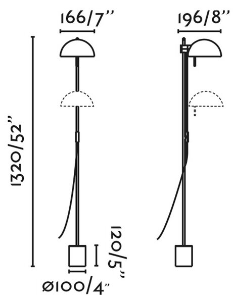 Faro Matilda E14 stojací svítidlo Cihlová