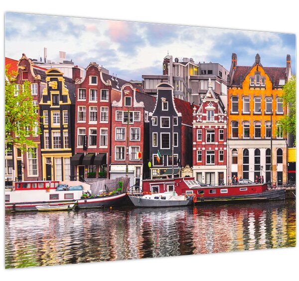 Obraz - Amsterdam, taneční domy (70x50 cm)