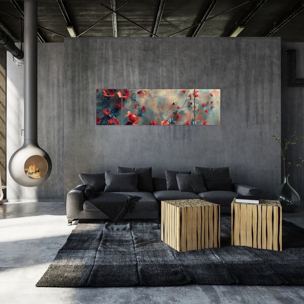 Obraz - Vlčí máky (170x50 cm)
