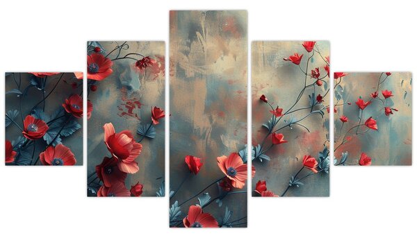 Obraz - Vlčí máky (125x70 cm)