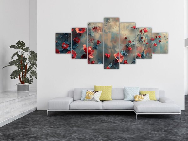 Obraz - Vlčí máky (210x100 cm)