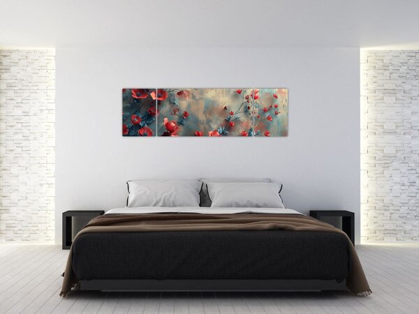Obraz - Vlčí máky (170x50 cm)