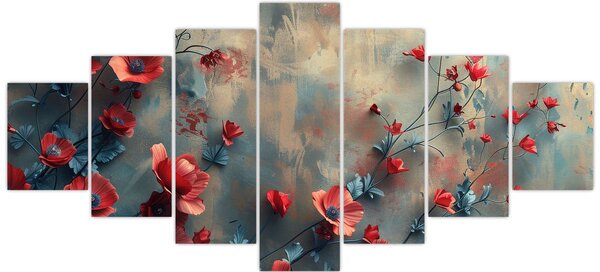Obraz - Vlčí máky (210x100 cm)