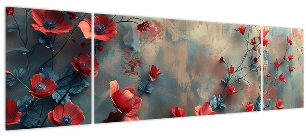 Obraz - Vlčí máky (170x50 cm)