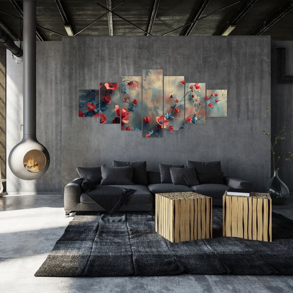 Obraz - Vlčí máky (210x100 cm)