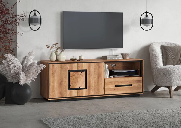 SOB Nábytek - Dřevěný TV stolek Montpellier divoký dub - F01005401G
