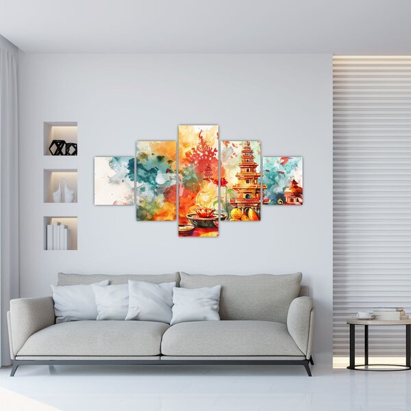 Obraz - Akvarelová ilustrace (125x70 cm)