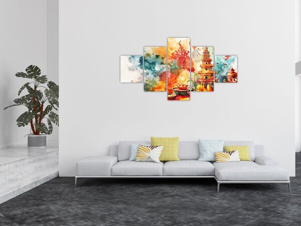Obraz - Akvarelová ilustrace (125x70 cm)