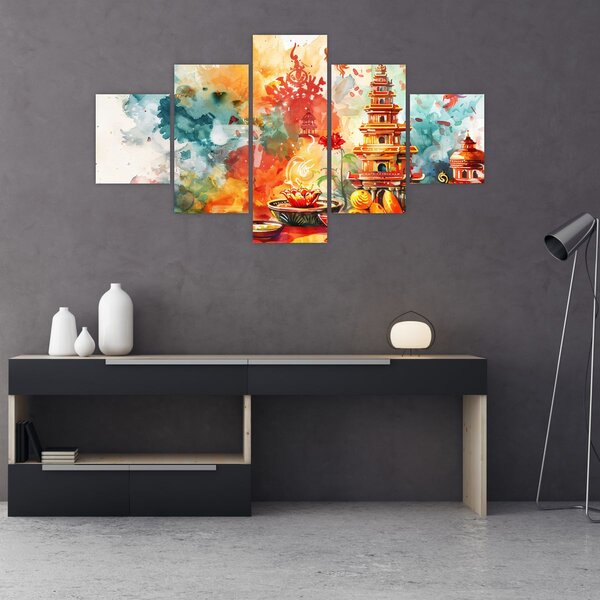 Obraz - Akvarelová ilustrace (125x70 cm)