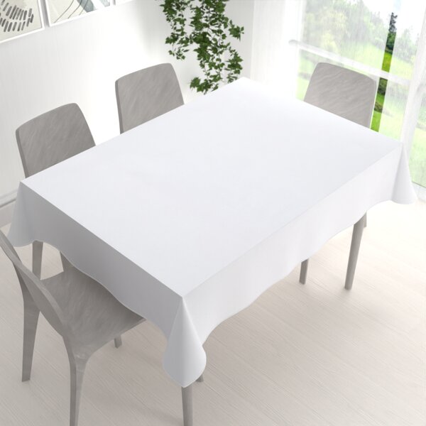 Biante Teflonový obdélníkový ubrus TF-068 Bílý bez vzoru 50x100 cm