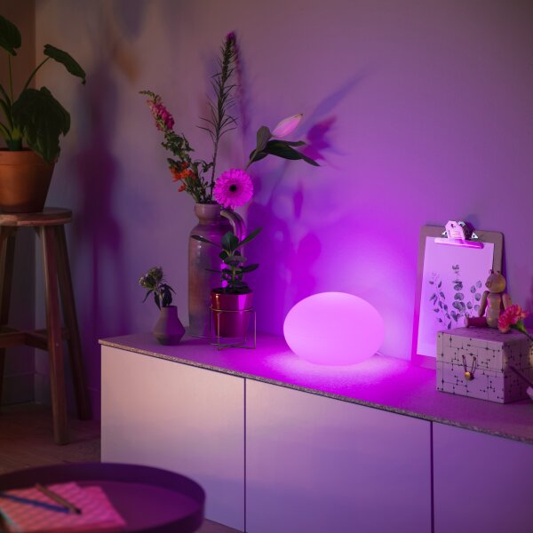 Stolní lampa 1x E27 1000–20000K biela IP20 Philips HUE White and Color Ambiance Flourish 8721103118813