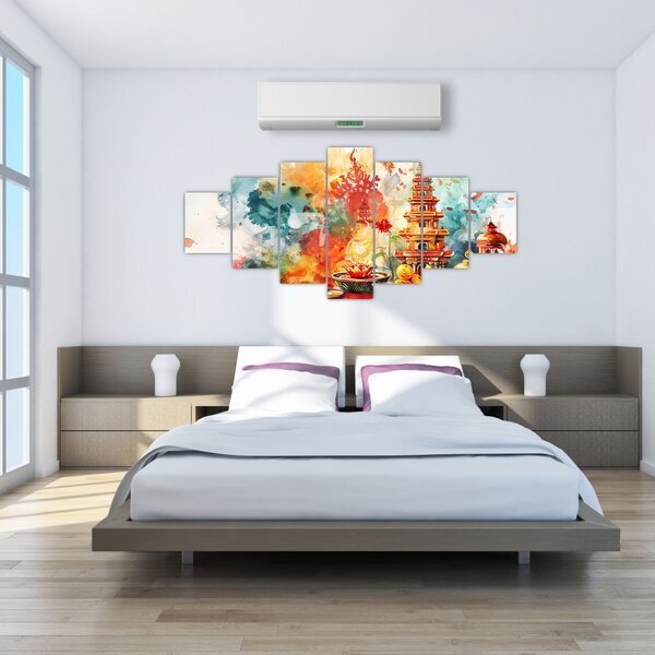 Obraz - Akvarelová ilustrace (210x100 cm)
