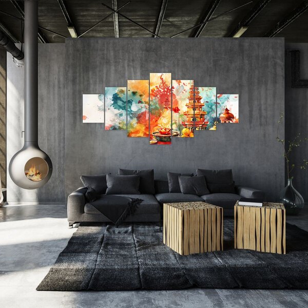 Obraz - Akvarelová ilustrace (210x100 cm)