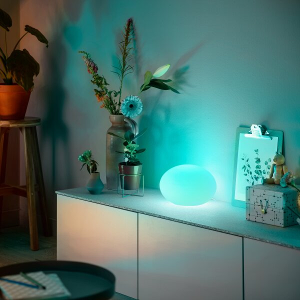 Stolní lampa 1x E27 1000–20000K biela IP20 Philips HUE White and Color Ambiance Flourish 8721103118813