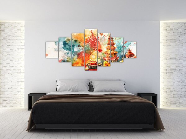 Obraz - Akvarelová ilustrace (210x100 cm)