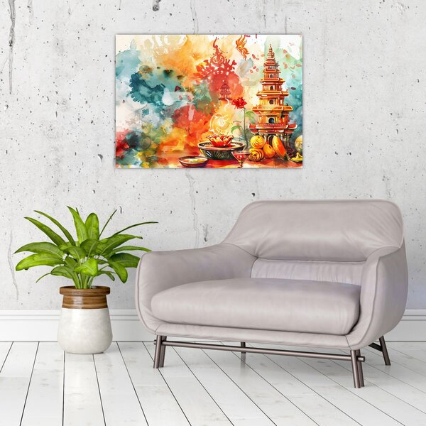 Obraz - Akvarelová ilustrace (70x50 cm)