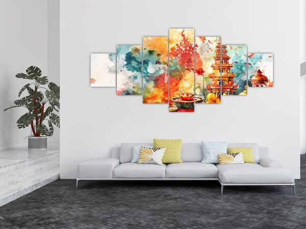 Obraz - Akvarelová ilustrace (210x100 cm)