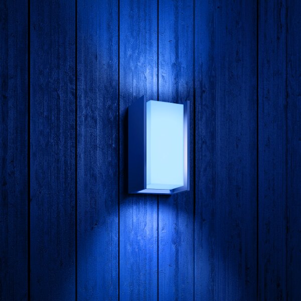 Venkovní nástěnné svítidlo 1x E27 2000–6500K antracitová IP44 Philips HUE White and Color Ambiance Turaco 8721103118578