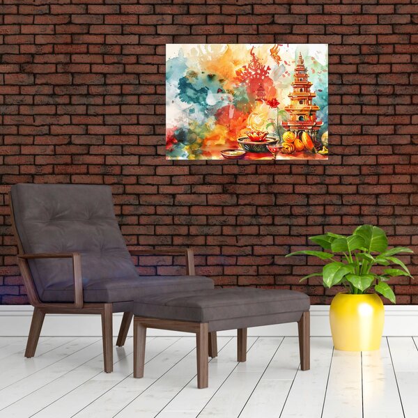 Obraz - Akvarelová ilustrace (70x50 cm)