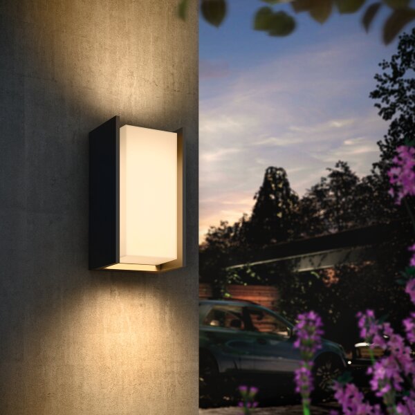 Venkovní nástěnné svítidlo 1x E27 2000–6500K antracitová IP44 Philips HUE White and Color Ambiance Turaco 8721103118578